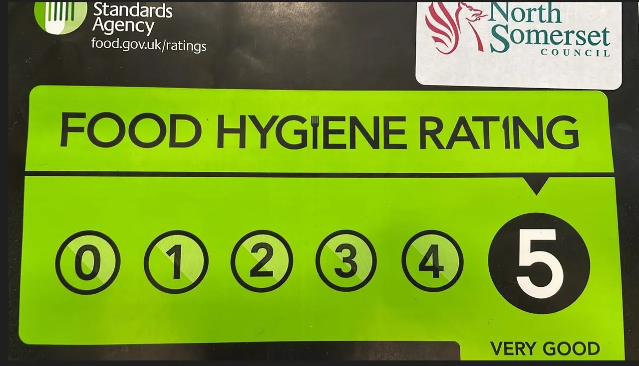 Food hygiene rating image from the November 2022 news report