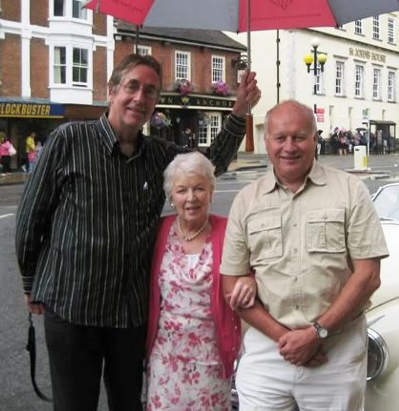 Dame June Whitfield with Nigel Lincoln and Phil Davies